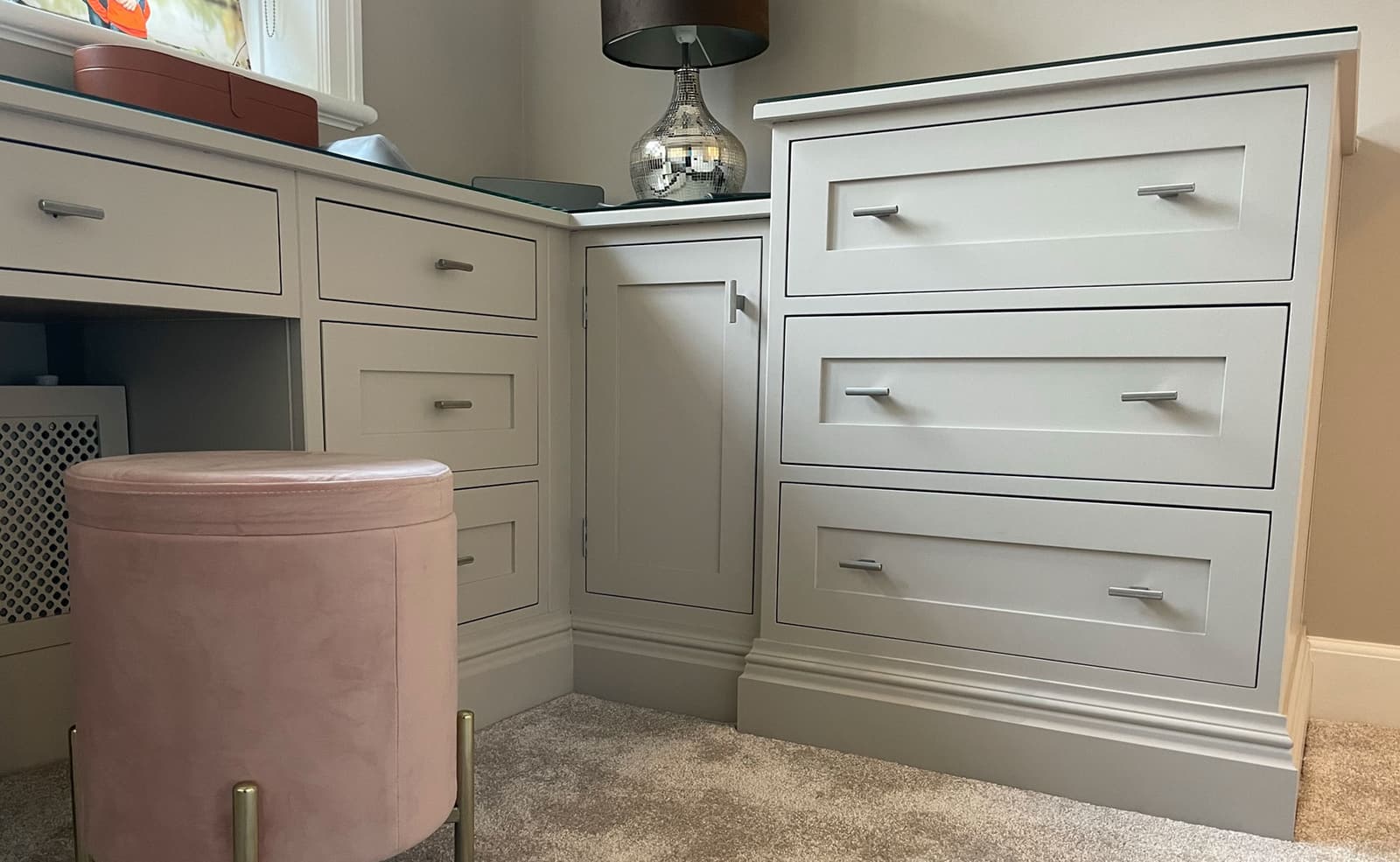 handmade bespoke bedroom and dressing room by Rao Furniture