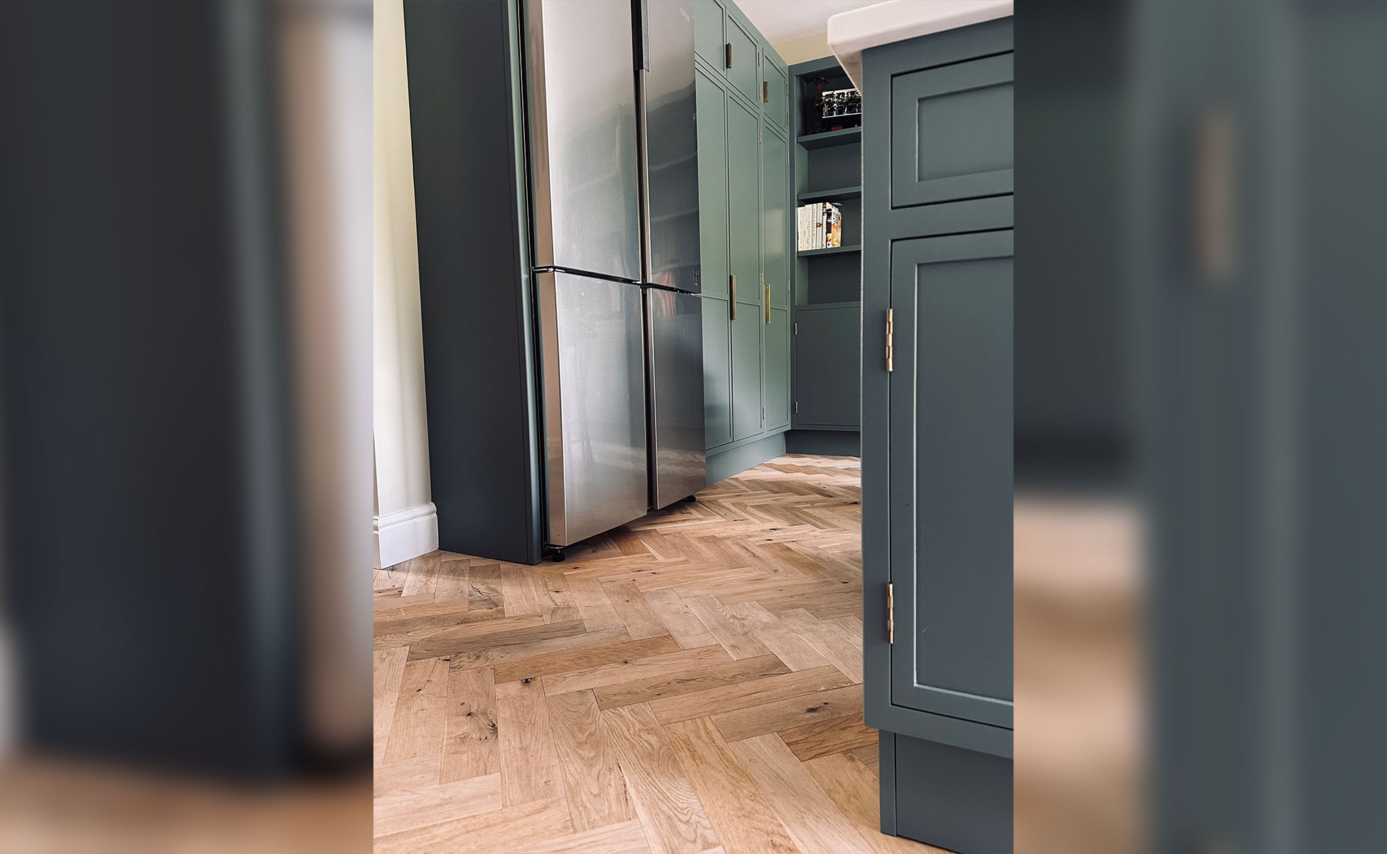 Open plan bespoke slim line kitchen by Rao Furniture