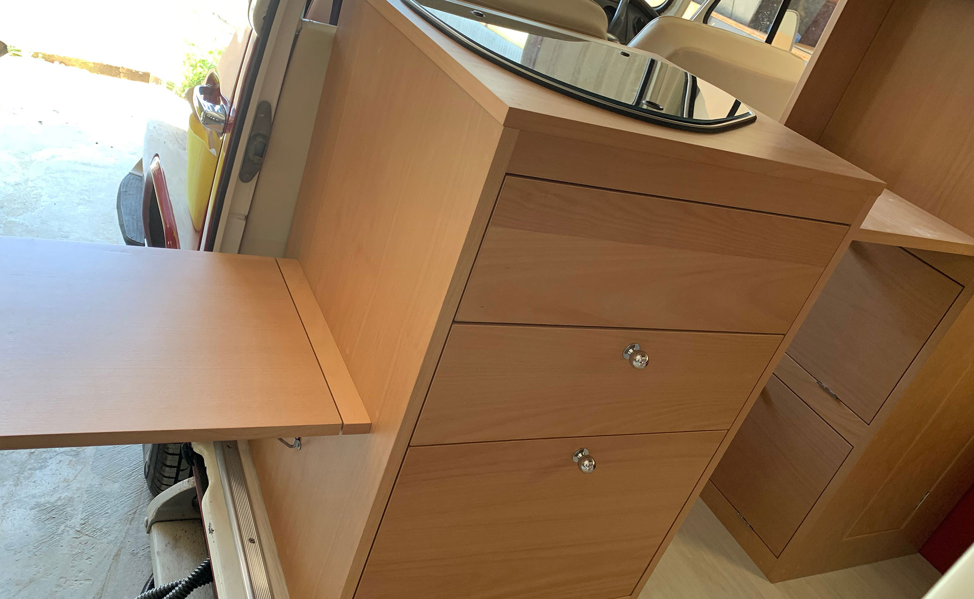 Bespoke VW T2 camper van interior by Rao Furniture